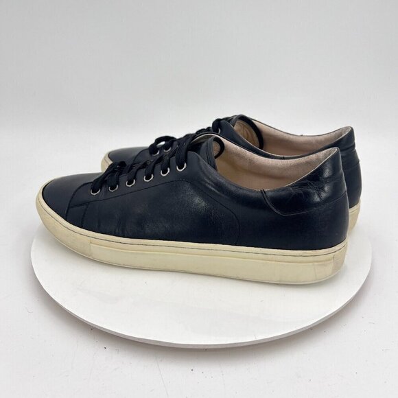 Devan Vincent Men Size10 Black Leather Classic Rubber Sole Lace Up Casual Shoes - Picture 7 of 15